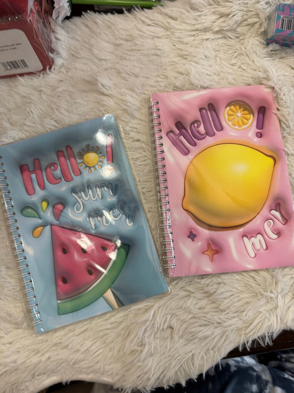 Hello summer and hello me! Watermelon and lemon spiral notebooks